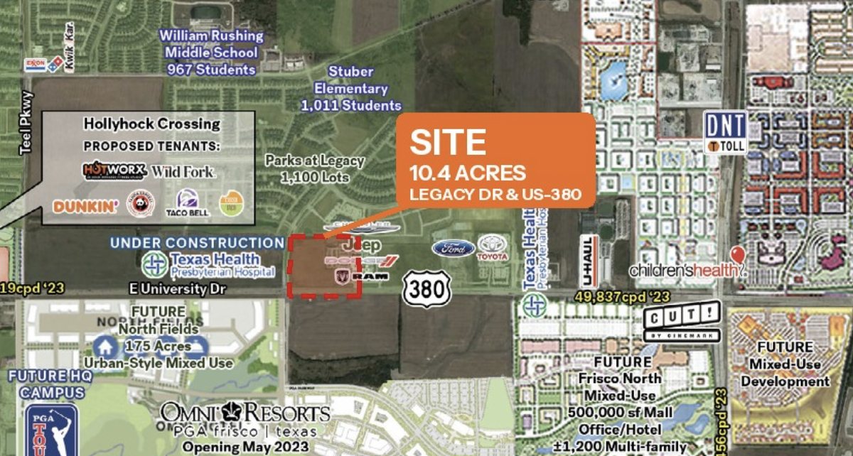10.4 acres at US 380 and Legacy Drive Prosper