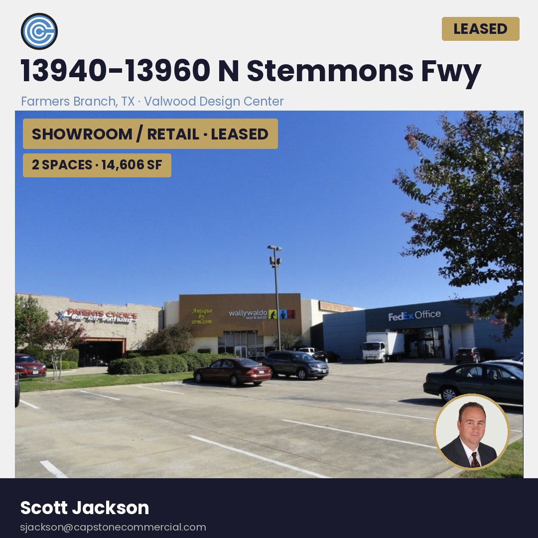 Leased — 13940-13960 N Stemmons Fwy, Farmers Branch