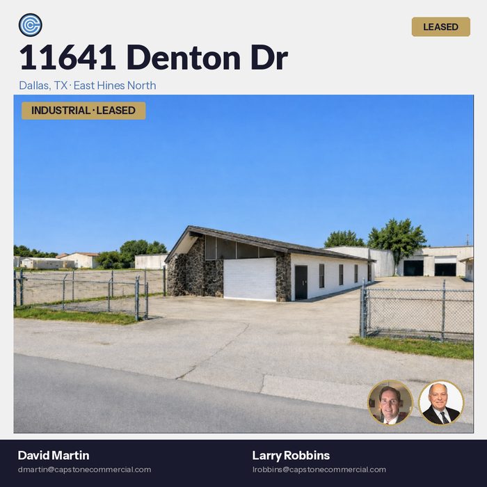 Leased — 11641 Denton Drive, Dallas