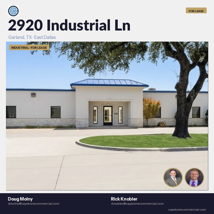 For lease — 2920 Industrial Ln, Garland